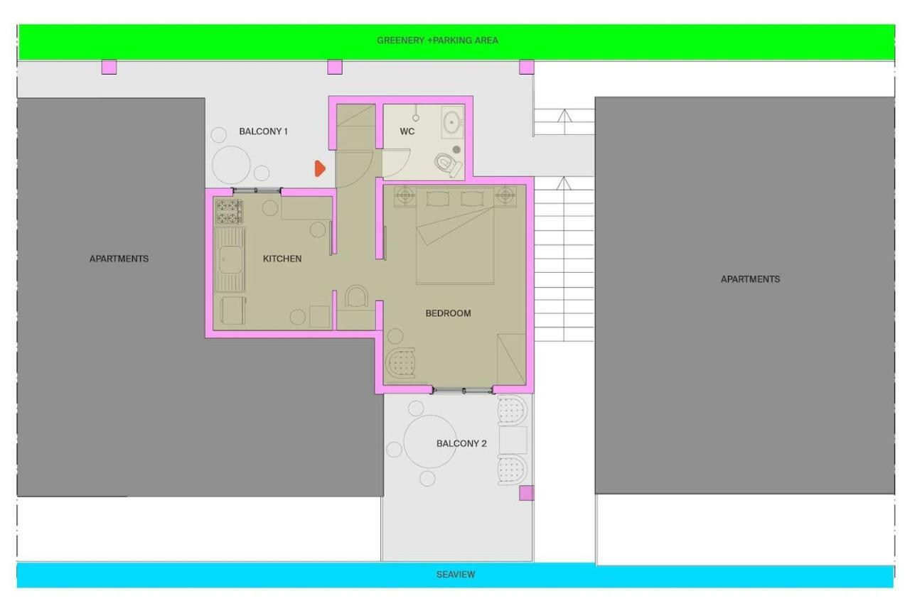 Апартаменты Mini Studio Apt. Эпаноми Экстерьер фото